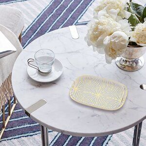 Talianna 24K Gold Lily Pad Catchall Ceramic Tray